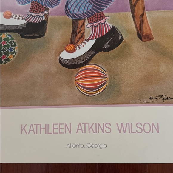 Kathleen A Wilson's 1990 "On the Ball" Print Signed and Dated - Picture 9 of 11